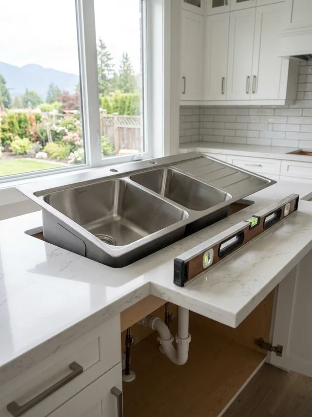 New kitchen sink installation